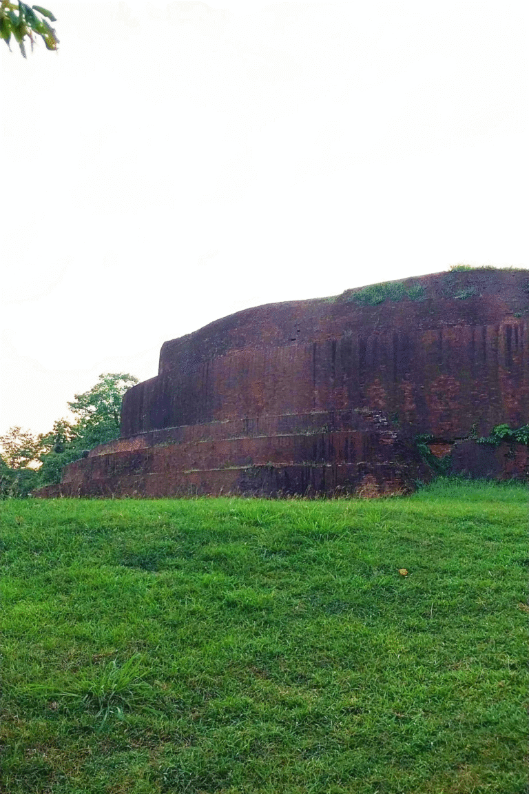 Dakkhina Stupa surrounded by greenery