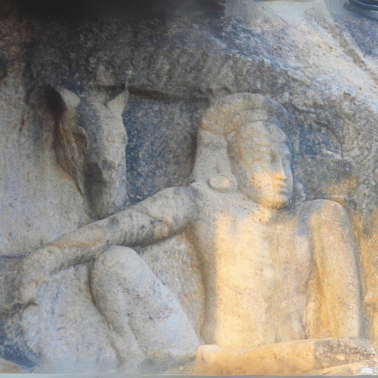 Rock temple architecture of Isurumuniya Sri Lanka
