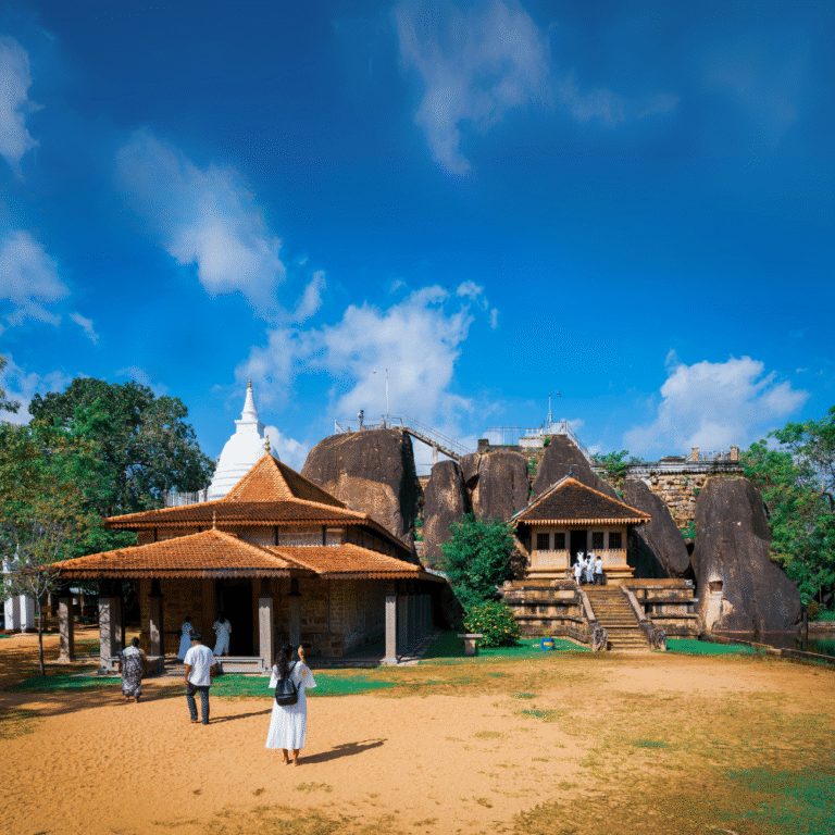 Isurumuniya Viharaya ancient Buddhist temple in Anuradhapura