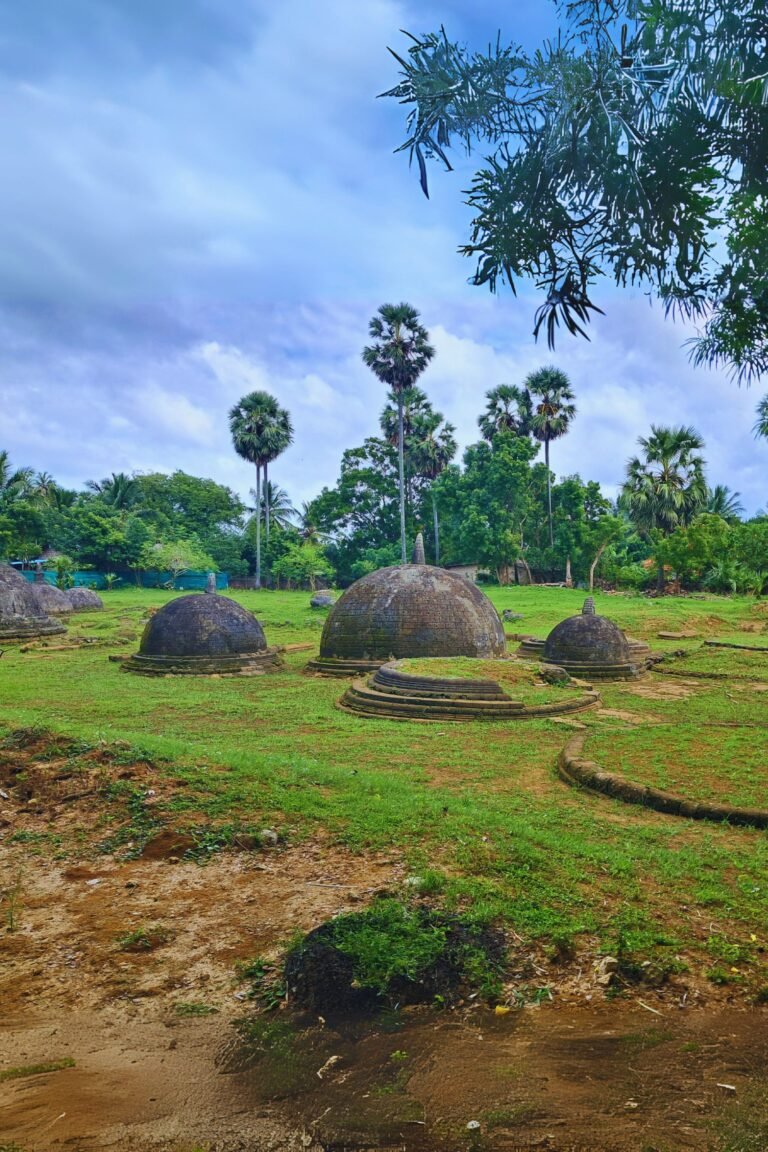 Scenic view of Kadurugoda rock temple surrounded by nature