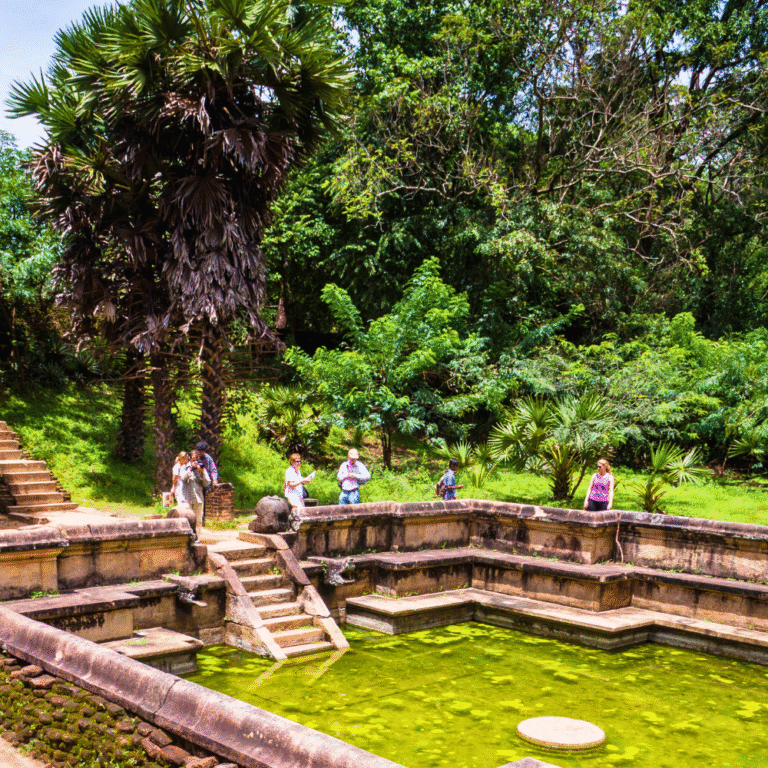 Kumara Pokuna historic bathing pool in royal garden Polonnaruwa