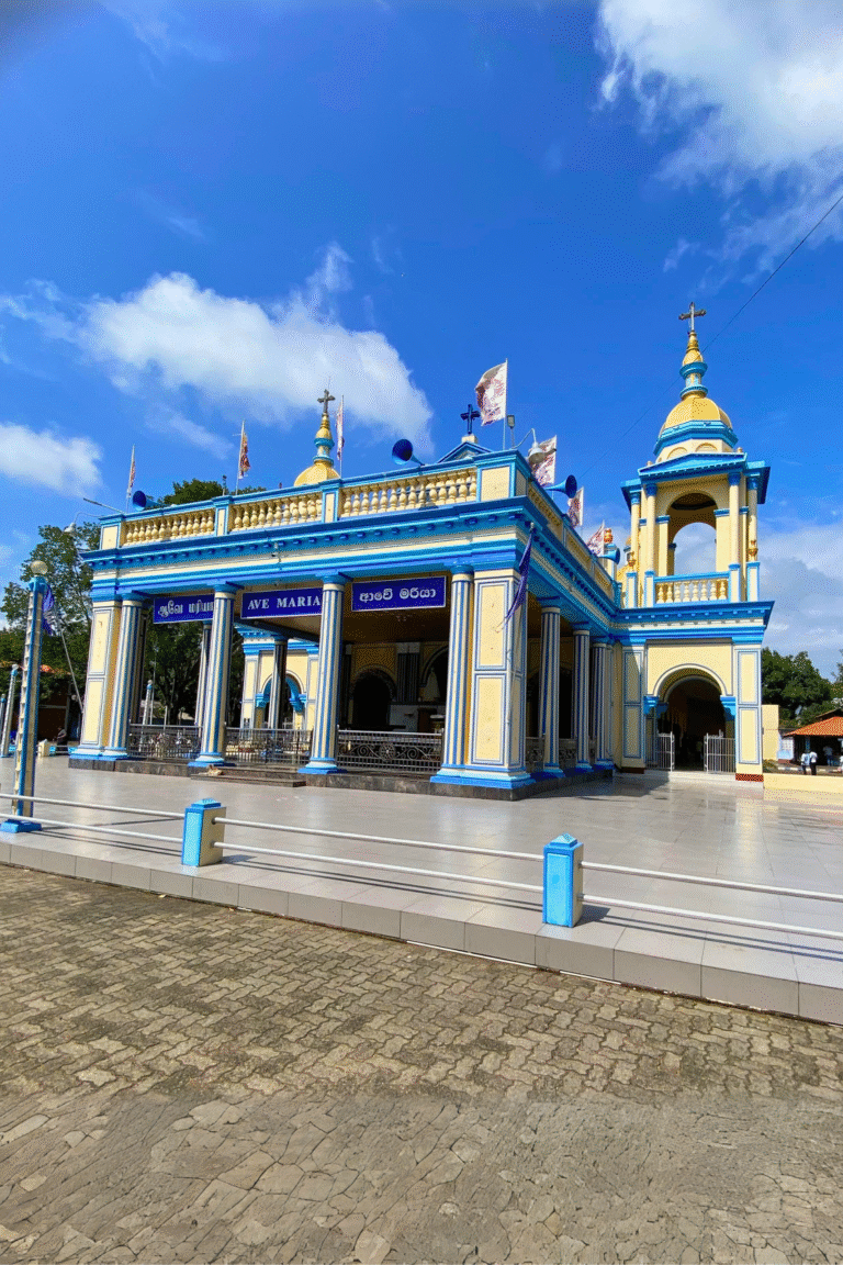 Front view of Madu Church in Mannar Sri Lanka