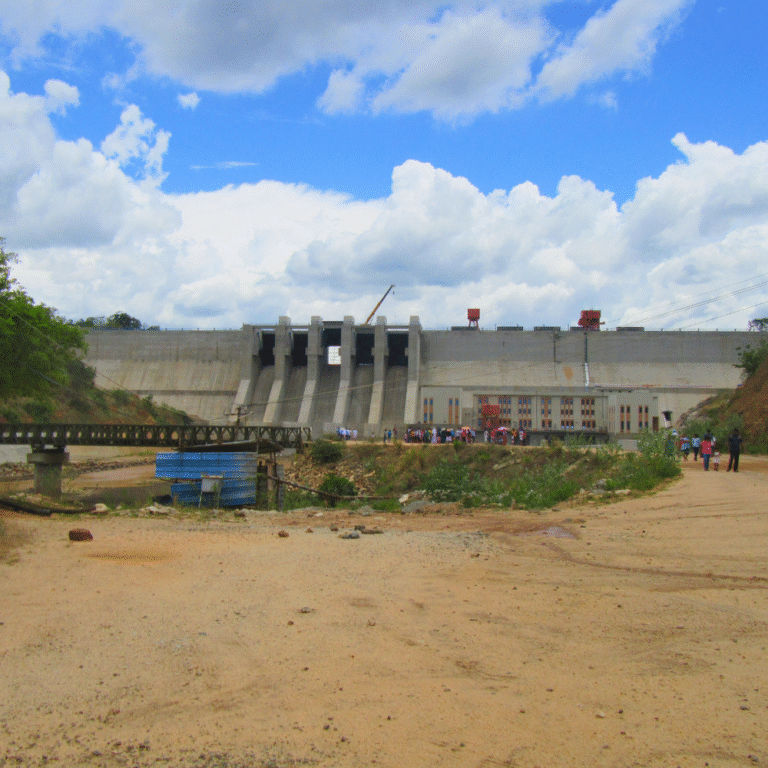 Panoramic view of Moragahakanda irrigation project