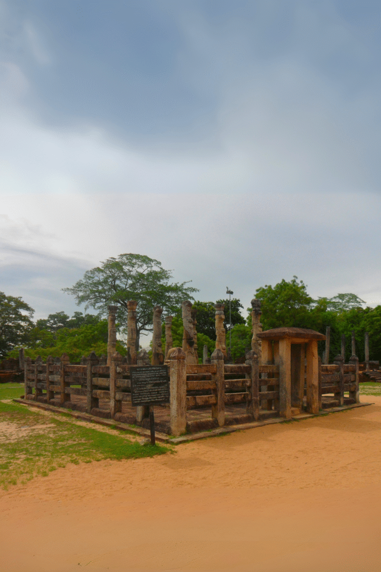 Nissanka Latha Mandapaya ancient stone pavilion in Polonnaruwa