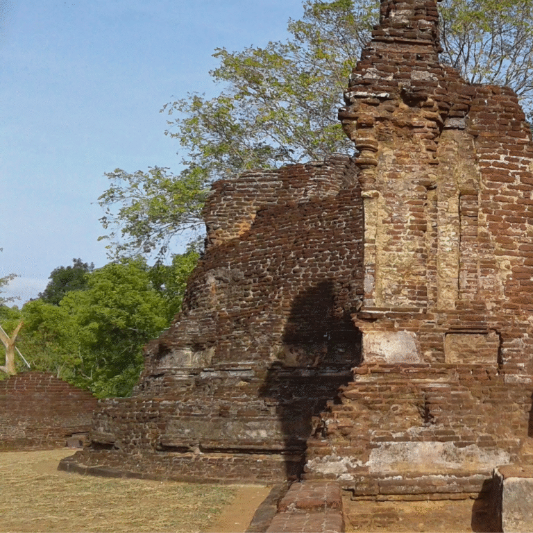 Stone architecture at Pothgul Viharaya Polonnaruwa