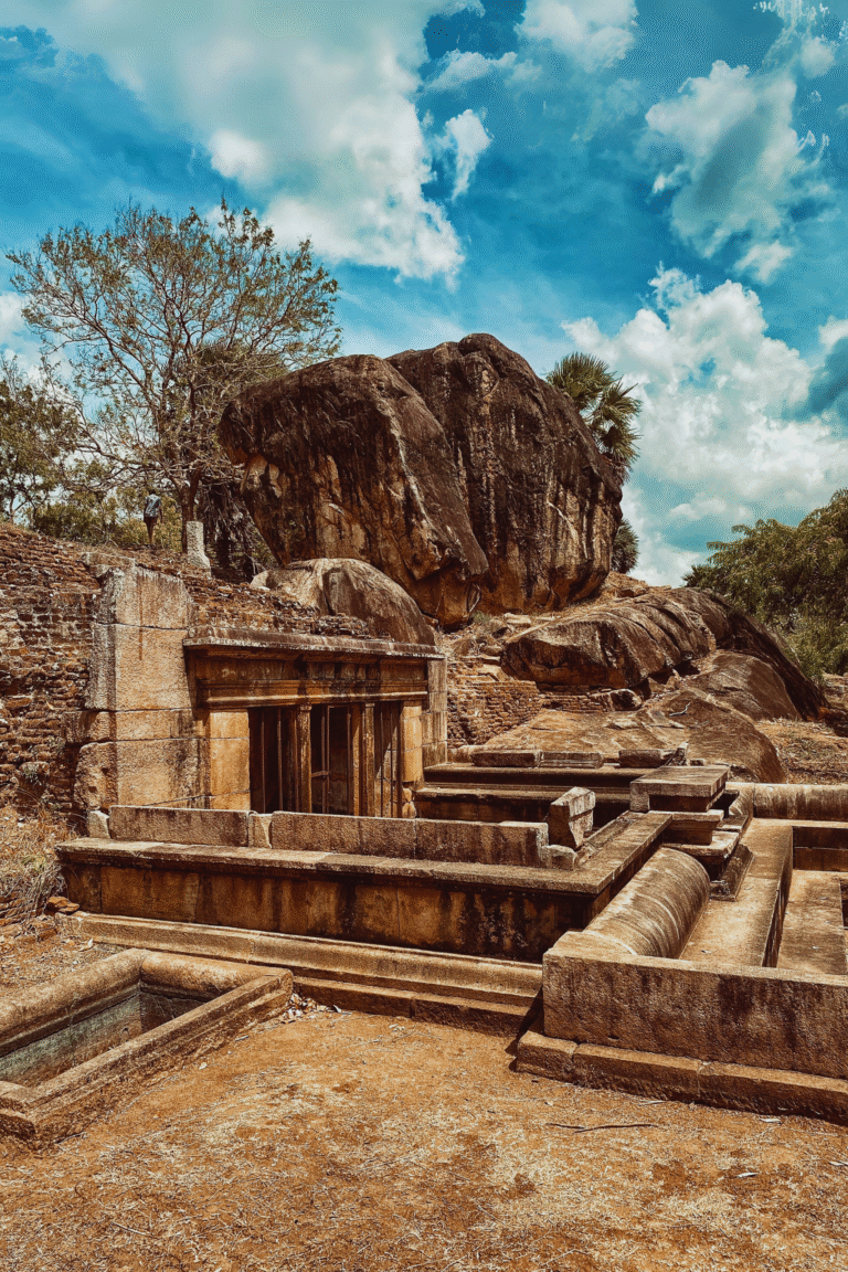 Ancient royal park Ranmasu Uyana in Anuradhapura Sri Lanka