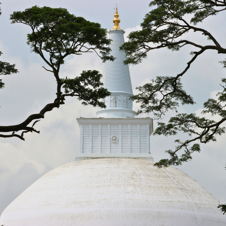 Famous Buddhist monument Ruwanwelisaya Sri Lanka