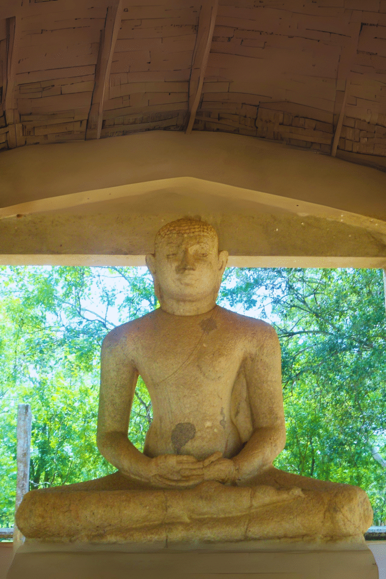 Samadhi Buddha Statue in meditation posture at Anuradhapura Sri Lanka