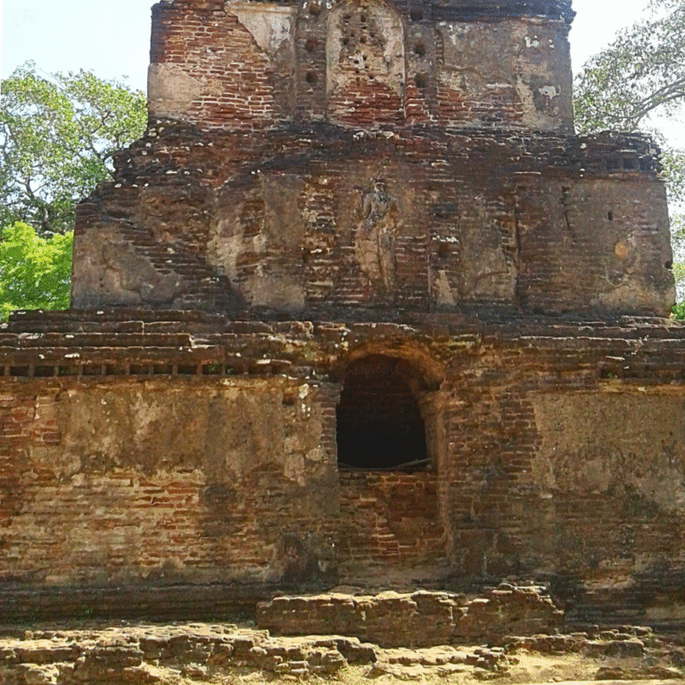Seven storied pyramid shaped Sathmahal Prasadaya monument
