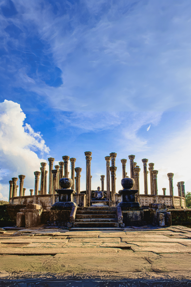 Historical circular vatadage structure at Medirigiriya
