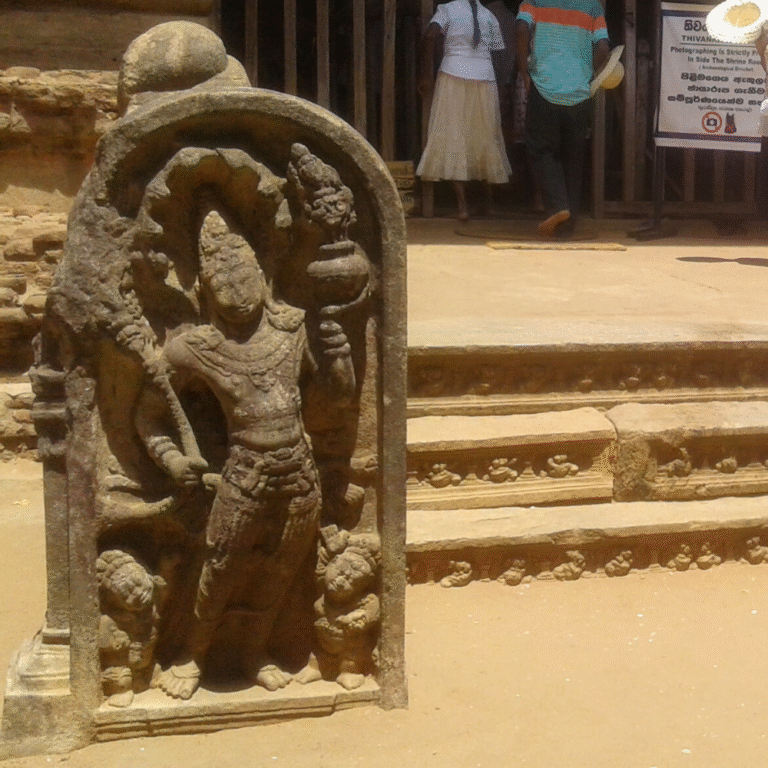Ancient stone carvings at Thivanka Pilimageya Polonnaruwa