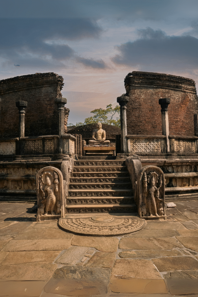 Vatadage ancient circular relic house in Polonnaruwa