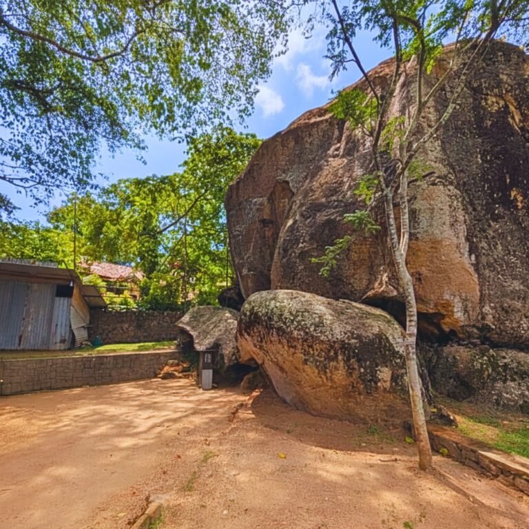 Kushtarajagala religious monument carved into natural rock