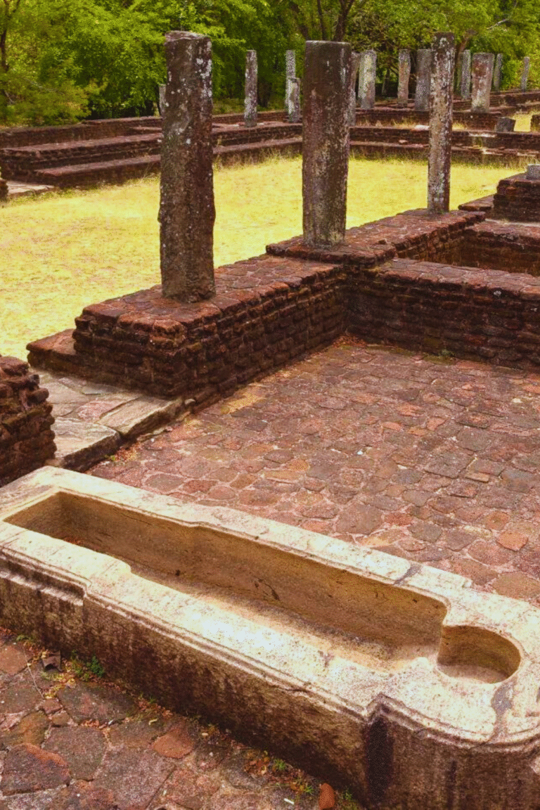 Alahana Pirivena ancient monastery showcasing Sri Lankan architecture