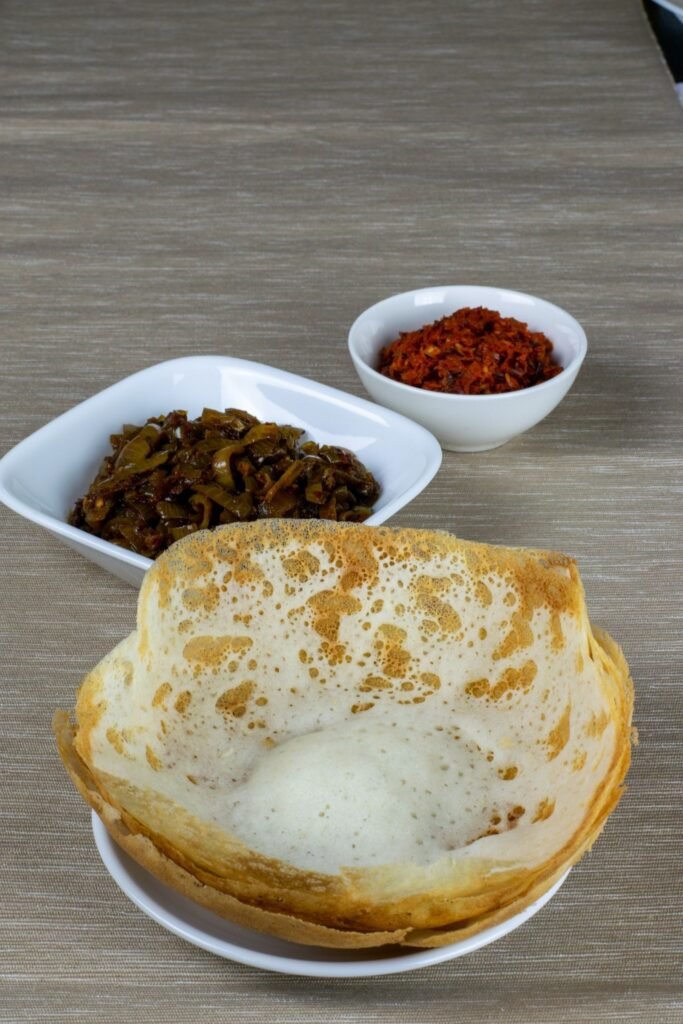 Popular Sri Lankan hopper dish for breakfast