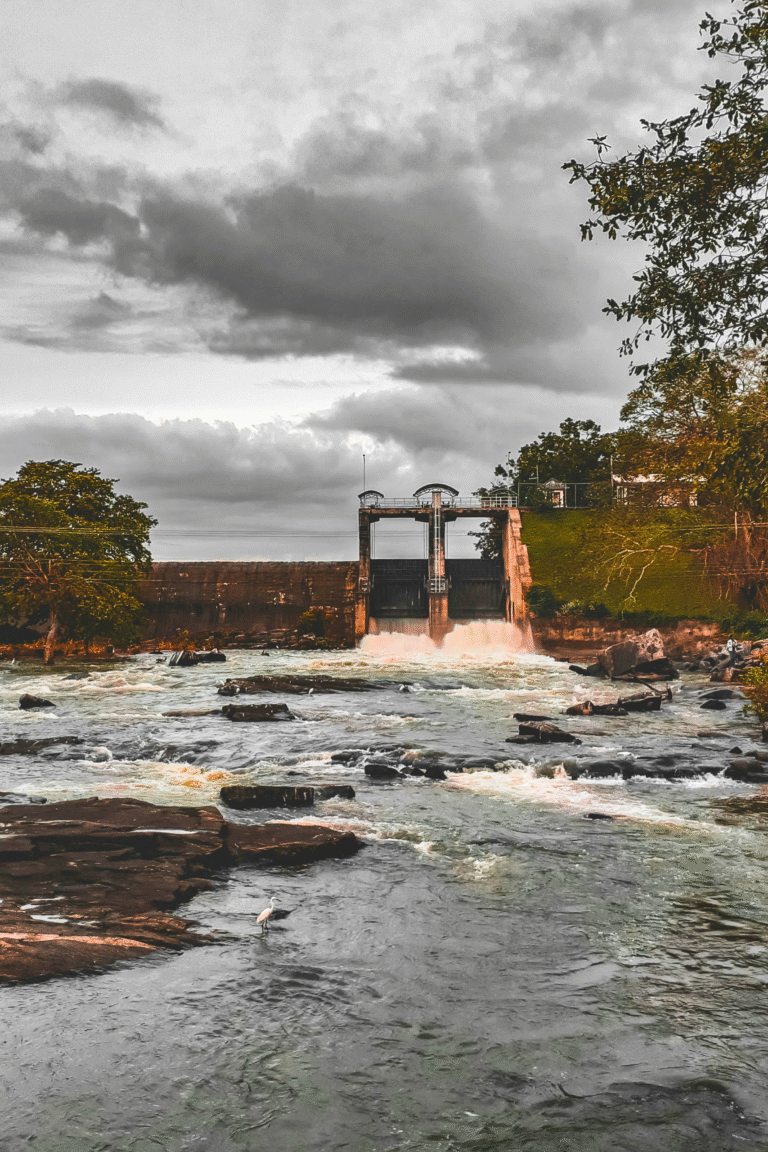 historic dam at Kala Wewa reservoir