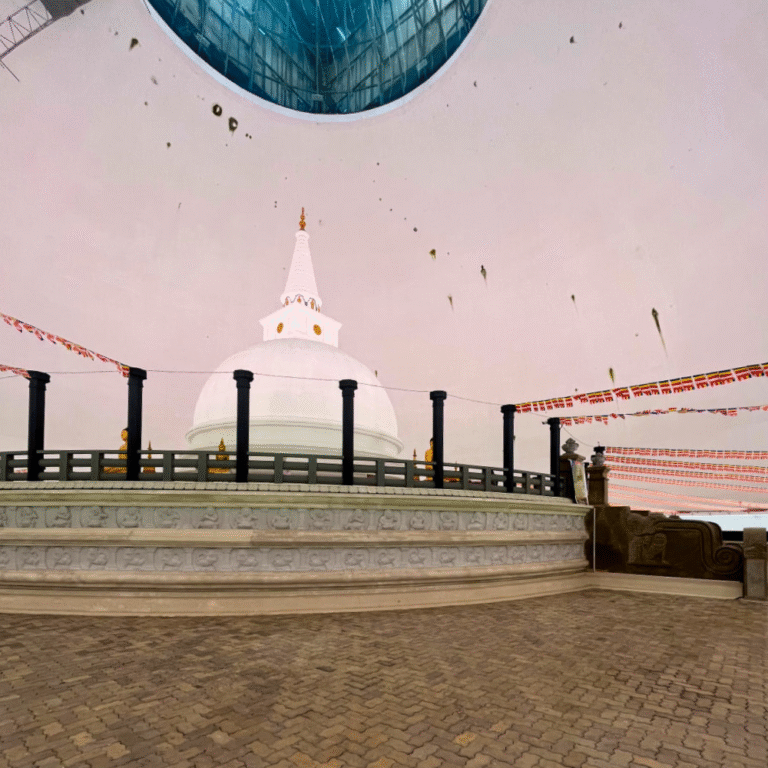 Kotmale Mahaweli Maha Seya Buddhist stupa in Sri Lanka