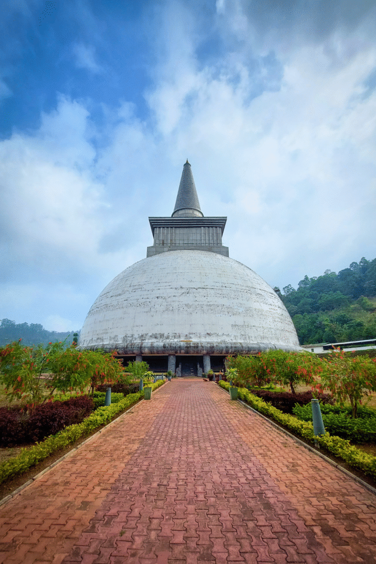 Kotmale Maha Seya stupa symbol of Buddhist devotion in Sri Lanka