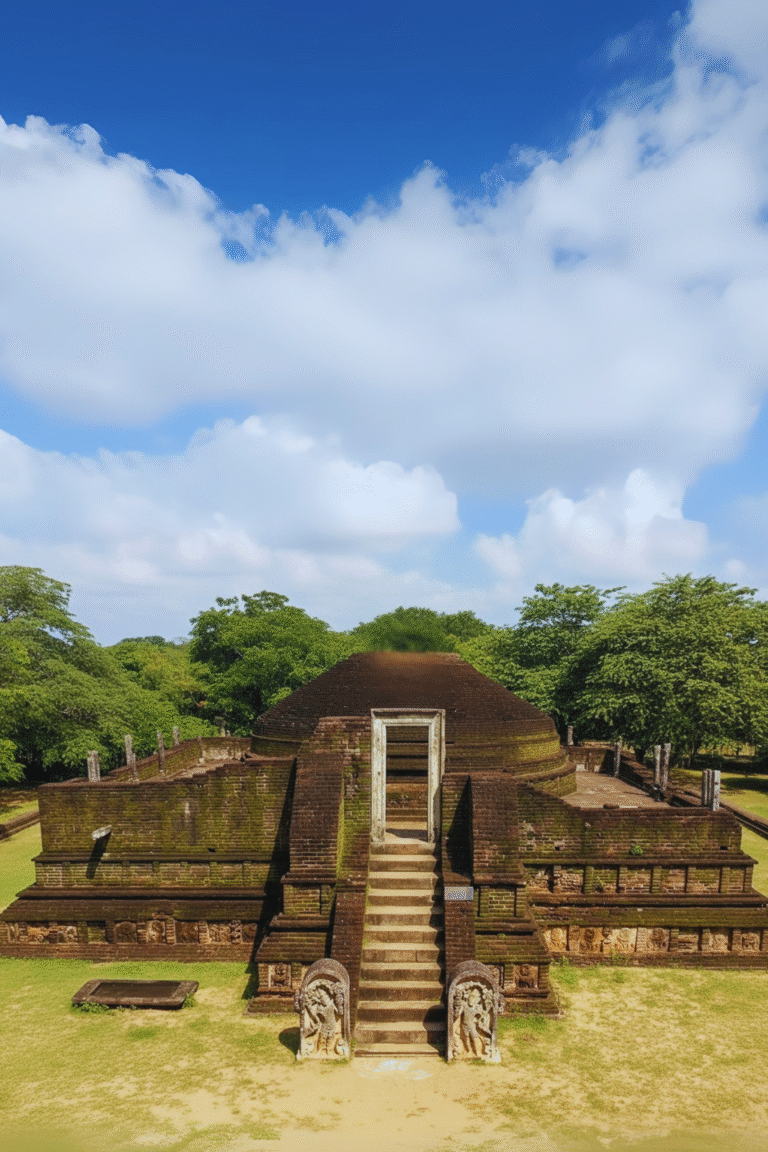 Menik Vehera sacred site with blue sky background