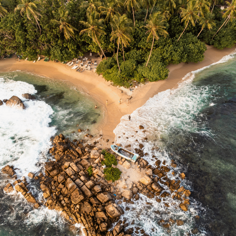 Hidden tropical paradise at Secret Beach Mirissa