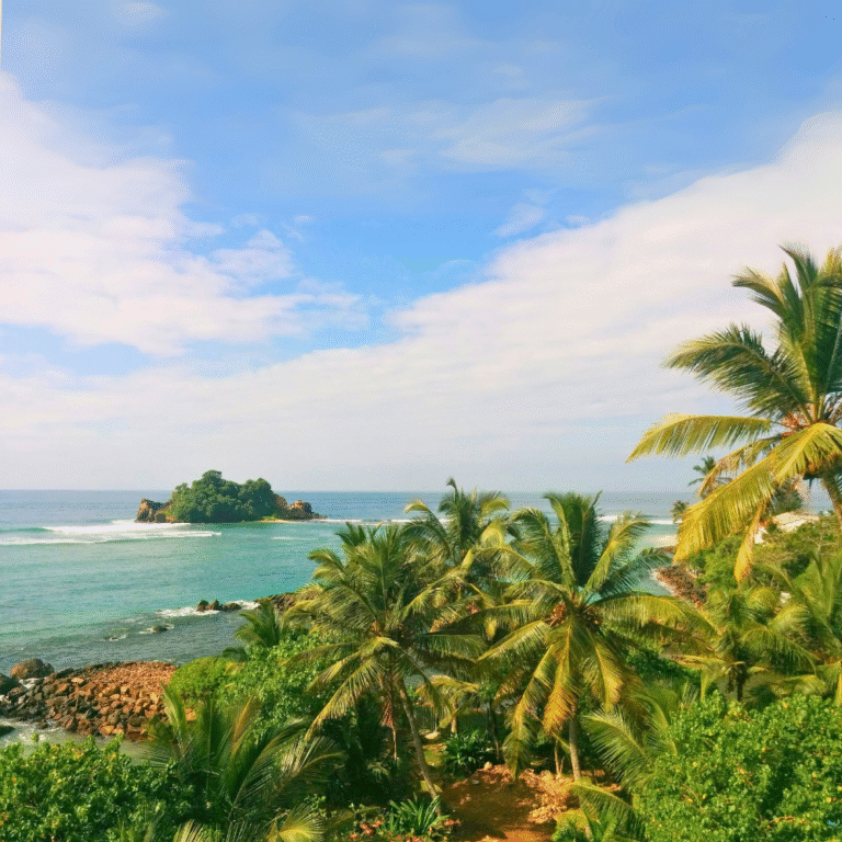 Sunset view from Parrot Rock in Mirissa Sri Lanka