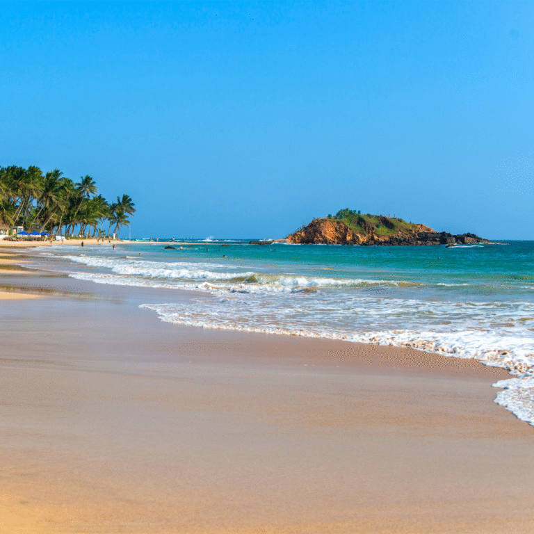 Popular tourist spot Parrot Rock Mirissa Sri Lanka