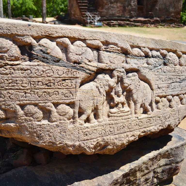 Gal Potha stone inscription in Polonnaruwa Sri Lanka