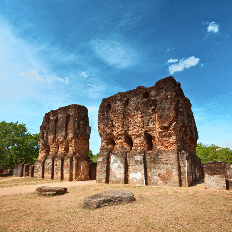Parakramabahu Palace ancient royal ruins in Polonnaruwa Sri Lanka