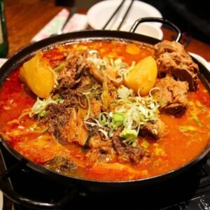 Slow cooked beef curry Sri Lankan recipe presentation