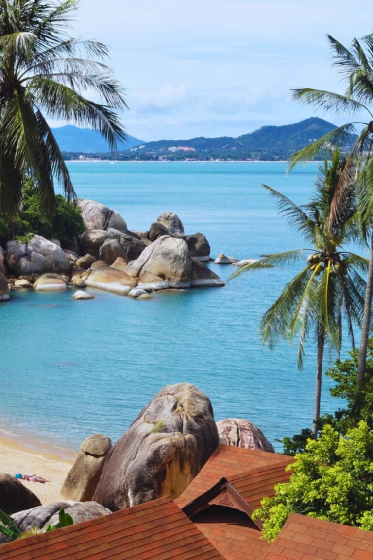 Coral Cove Beach in Sri Lanka with clear blue water