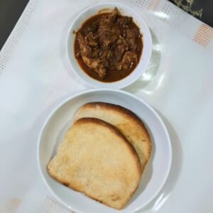 Traditional Sri Lankan rost bread on a plate