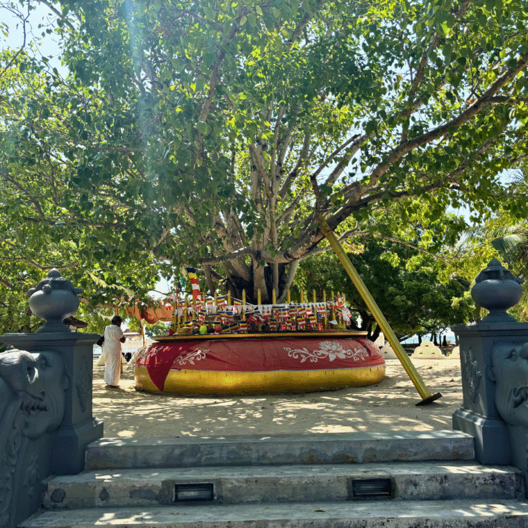 Historical shrine of Dambakola Patuna Temple in Sri Lanka