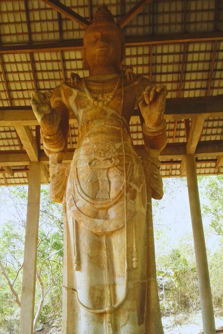 Cultural heritage site Dambegod Bosath Prathimawa in Sri Lanka