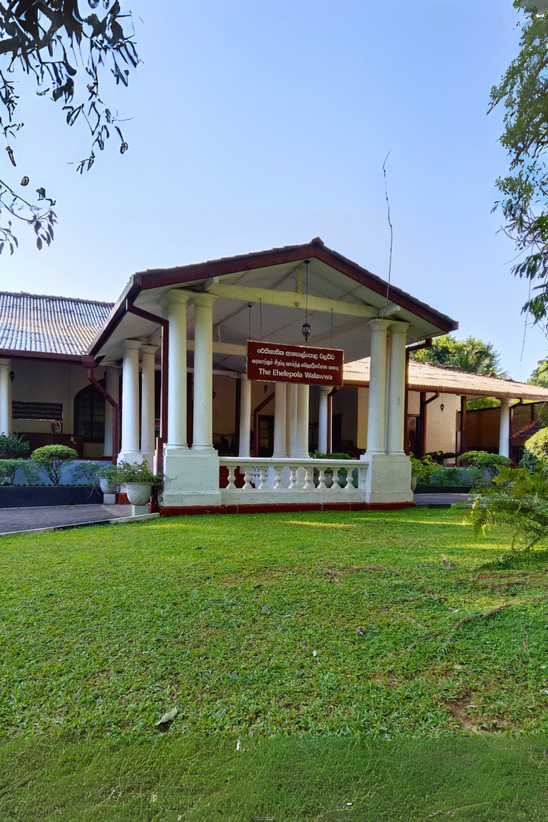 entrance view of National Museum of Ratnapura with tourists