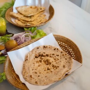 Homemade parata bread from Sri Lanka