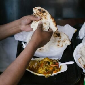 Authentic naan roti dish in Sri Lanka