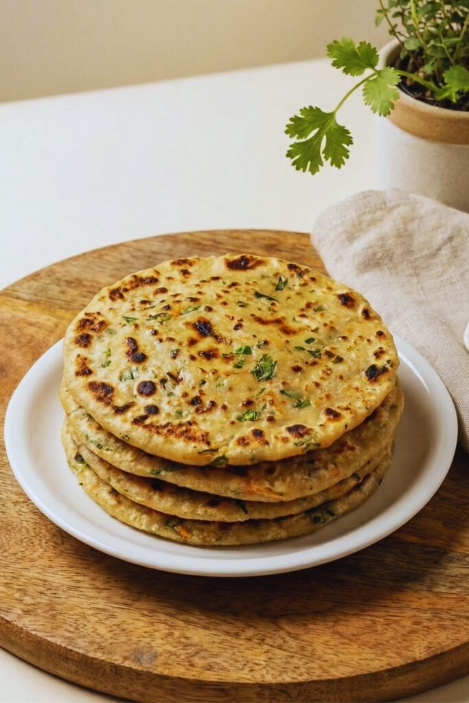 Homemade roti filled with classic Sri Lankan ambulthiyal