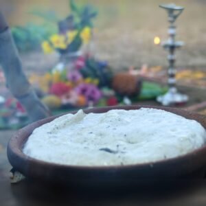Savory Pongal with lentils and spices in Sri Lanka