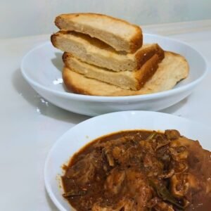 Rost bread served as a popular Sri Lankan breakfast