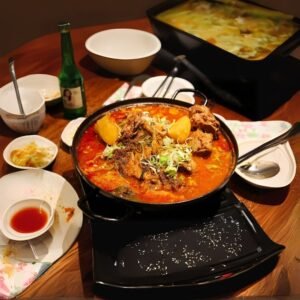 Spicy chicken curry with coconut milk Sri Lanka style