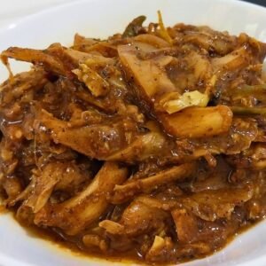 Traditional spicy mushroom curry from Sri Lanka