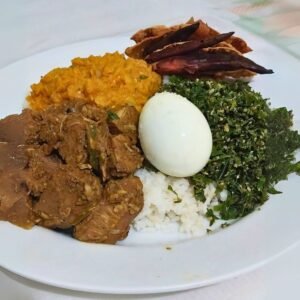 Sri Lankan cuisine featuring polos dish