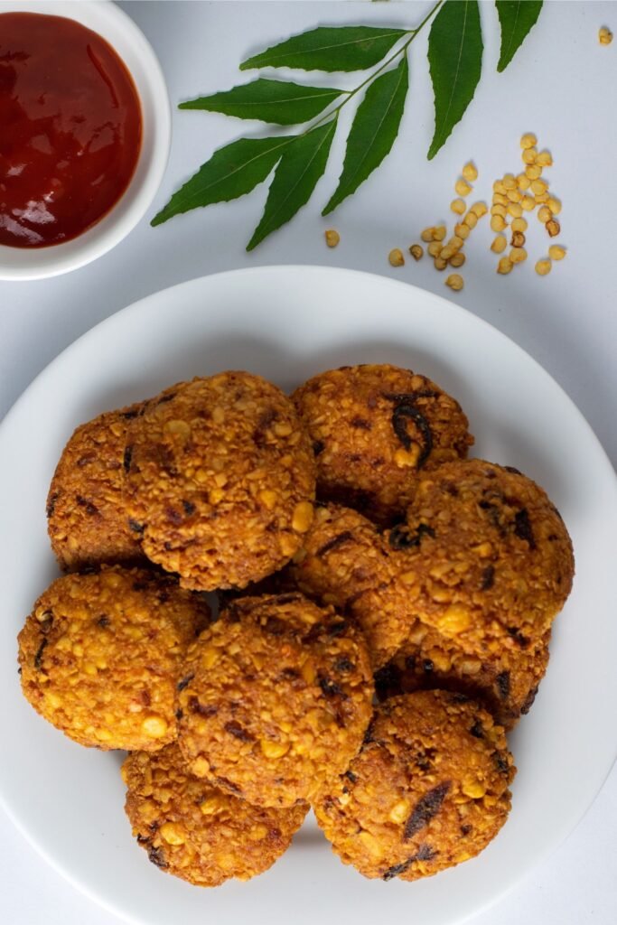 crunchy lentil fritters known as parippu wade