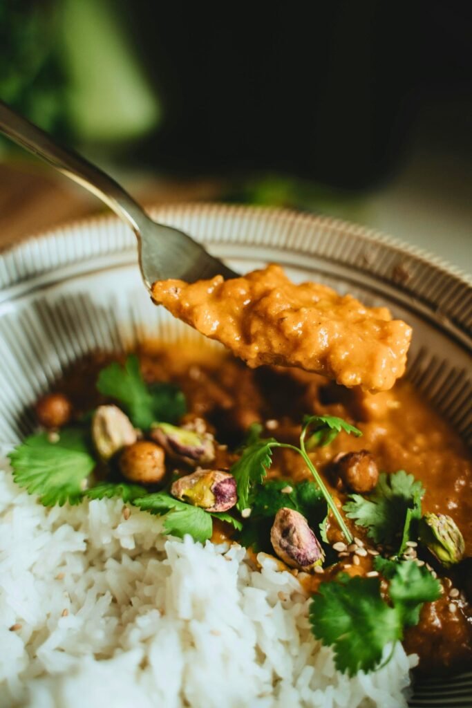 spicy dhal curry with lentils and Sri Lankan spices