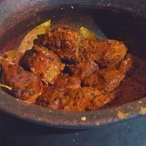 Traditional sour fish curry cooked with goraka paste