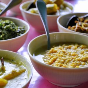 authentic Sri Lankan coconut dhal curry in a bowl