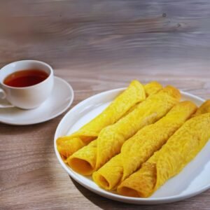 Sri Lankan pancakes served with coconut syrup