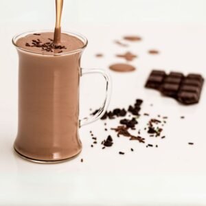 homemade milkshake served in a clear glass in Sri Lanka