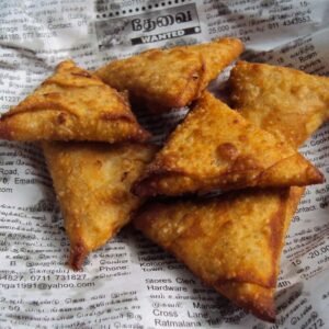 Authentic Sri Lanka street food samosa