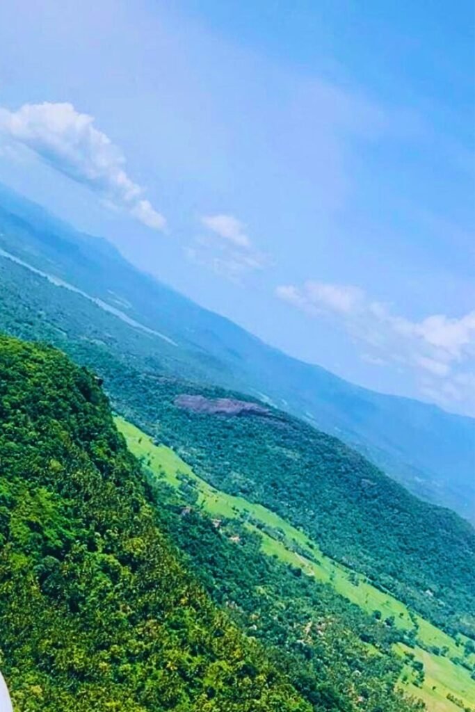 Scenic view from the Dolukanda mountain zip line ride